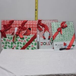 Festive Red and Green Kitchen Towel Set